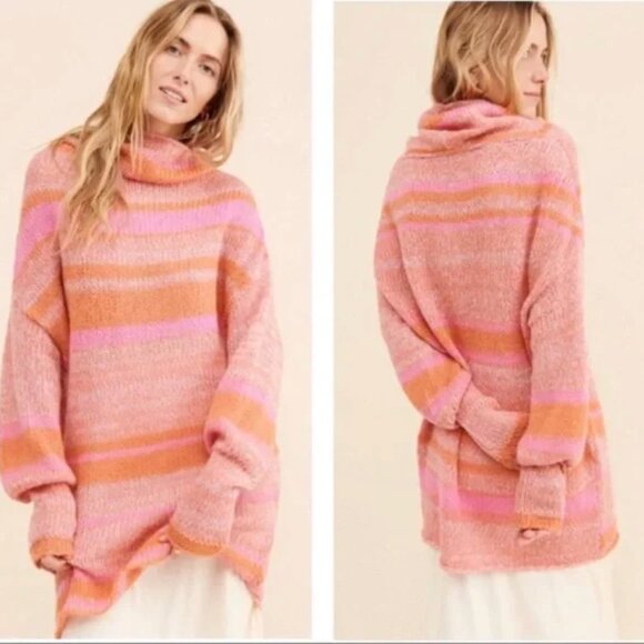 Free People Candy Stripe Wool Alpaca Blend Tunic Sweater - Picture 3 of 14